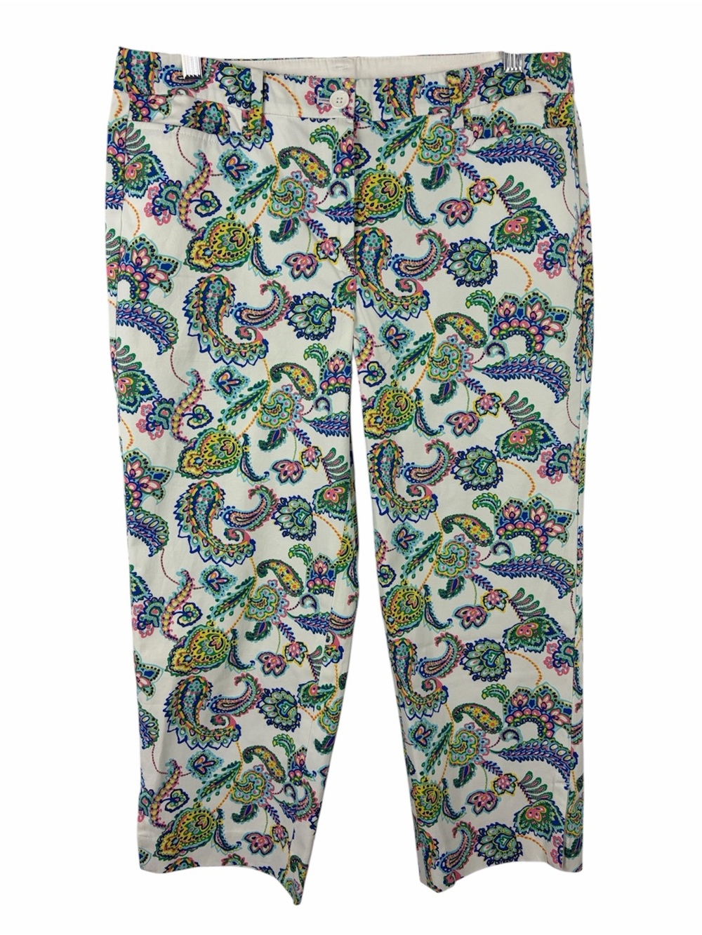 Talbots Perfect Skimmer Paisley Crop Pants Women’s Size 8